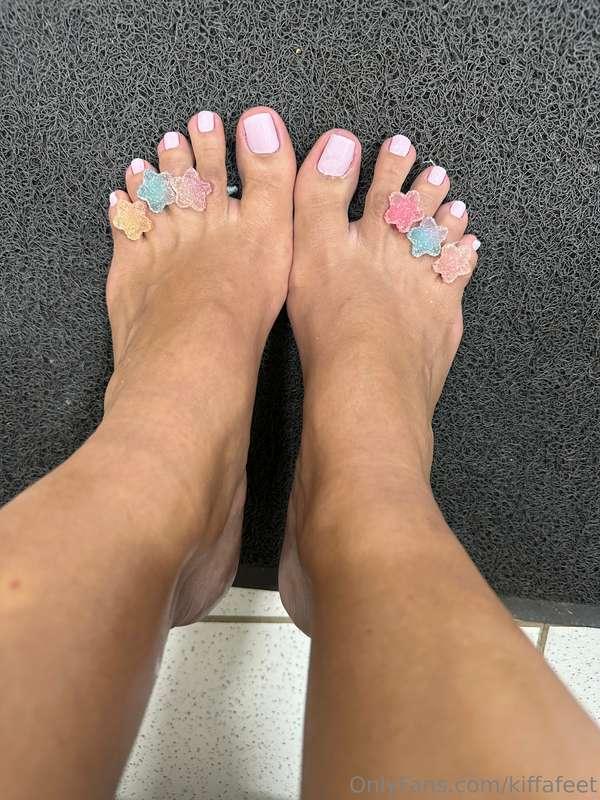 New pink pedicure
