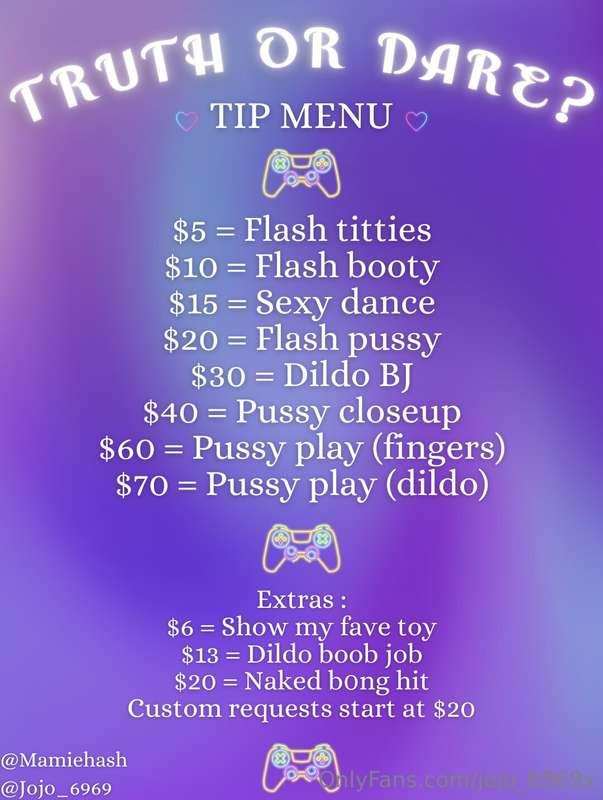 ‼ MENU LIVESHOW ‼