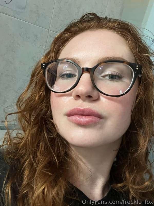 Didn’t realise I had some cum left on my glasses, and I went..