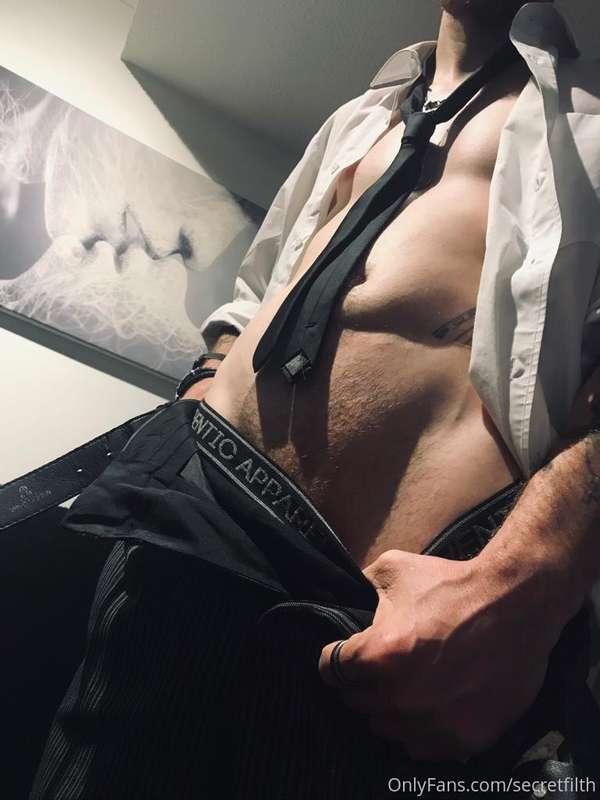 Getting changed after work .....now for play time 😋🍆💦