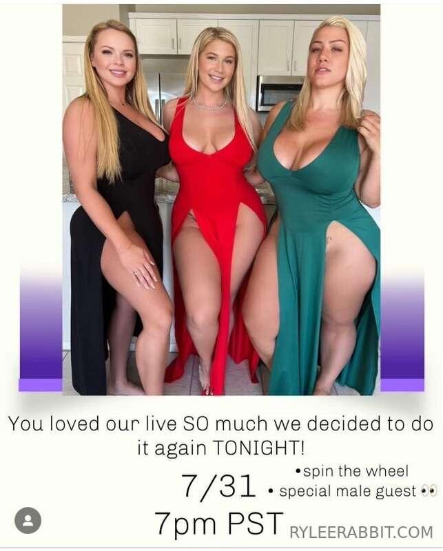 LIVE SHOW TONIGHT 7pm PST! Don’t miss it! 😍💦💦💦