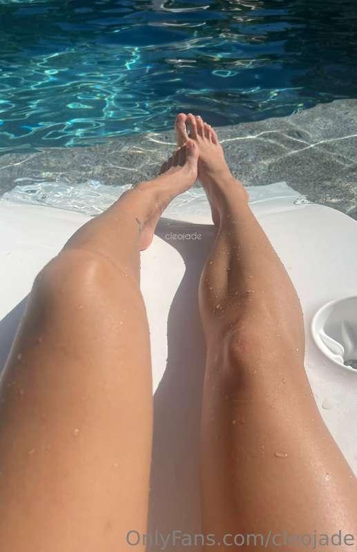Rub my feet by the pool?