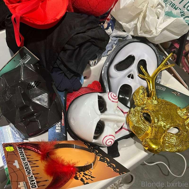 I brought some masks today for some sexy, scary content this..