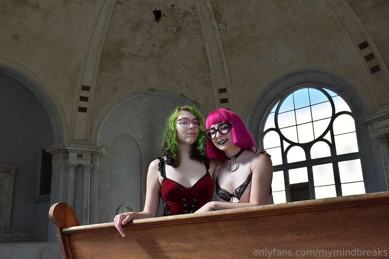 Taking photos in an abandoned church with @galebkitty was so..