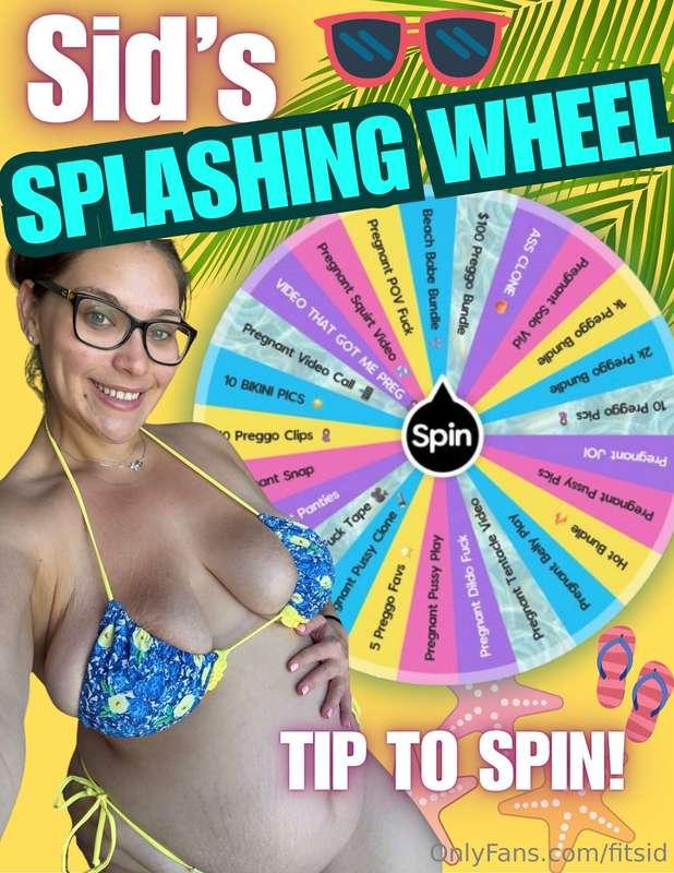☀️💜 MEGA PREGGO SUMMER WHEEL 💦🤰🏻 this fertile little wheel i..