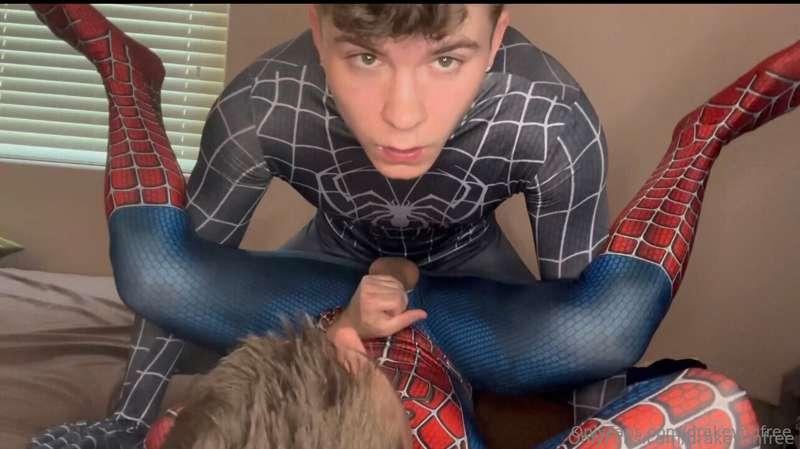 **Two hung sexy spidermen boys fuck each other good and we b..