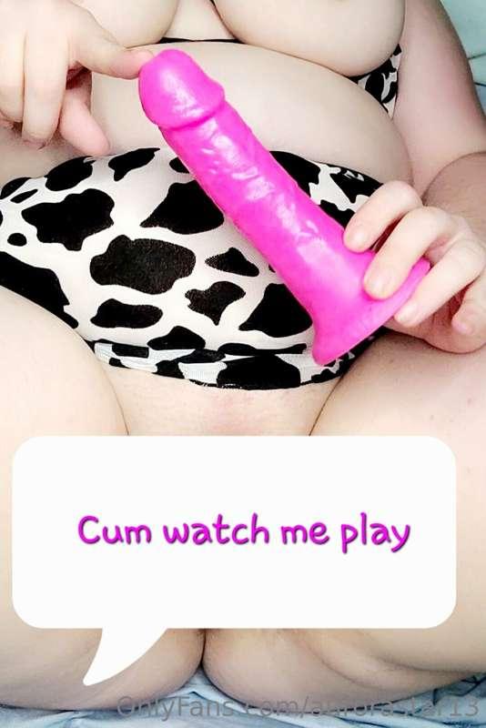 Cum watch me play with my pink toy and then finish with some..