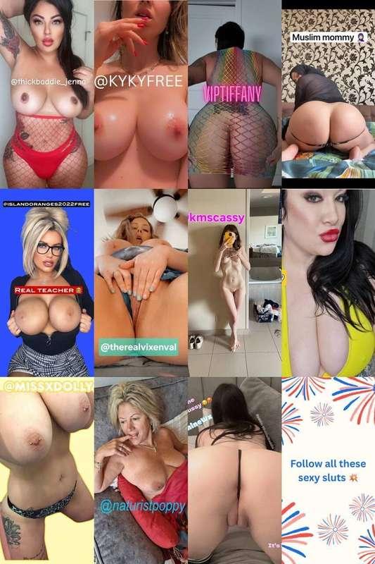 FREE hot sluts ready to make you explode 💥follow them all 🥵👇..