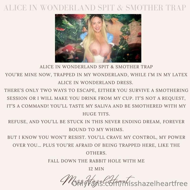 ALICE IN WONDERLAND SPIT & SMOTHER TRAPYou're mine now, trap..