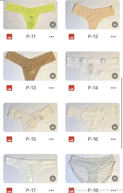 just added a bunch of new panties to be worn and sent out 😋 ..