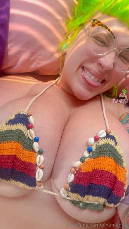 Do you think my new bikini top is big enough?