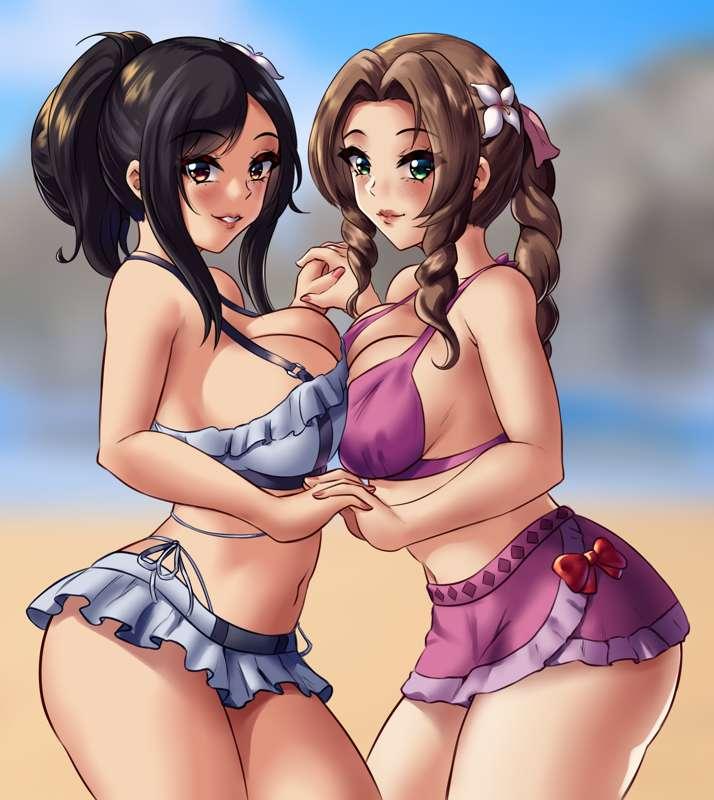 Tifa & Aerith - Speedpaint video (Attachments)