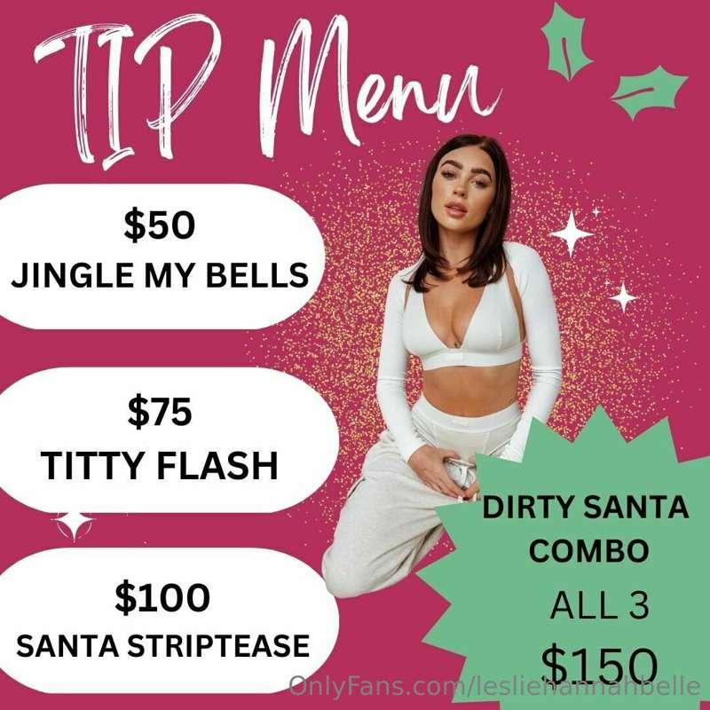 Tip Menu for tonight💋