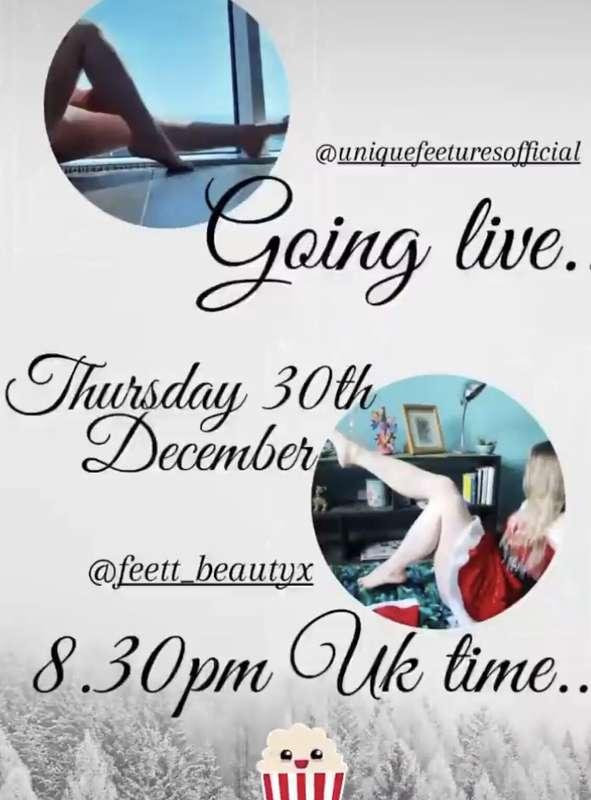Don’t miss out on mine and @uniquefeetures live tonight at 8..