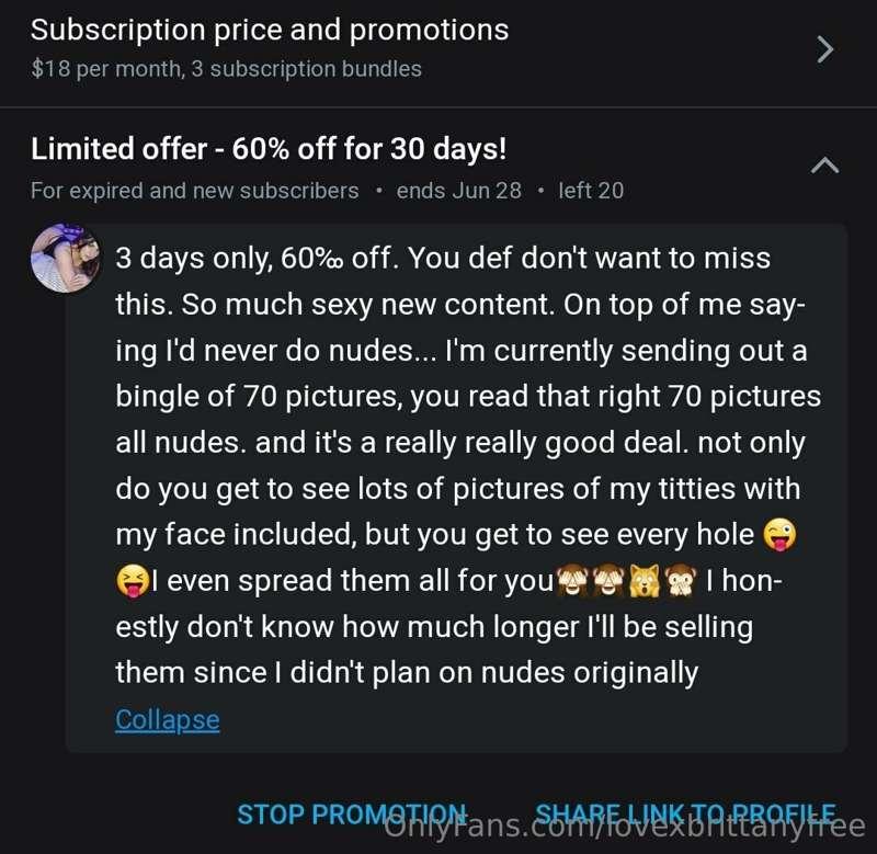 My paid page is 60% off for 3 days. 

Not only is that the p..