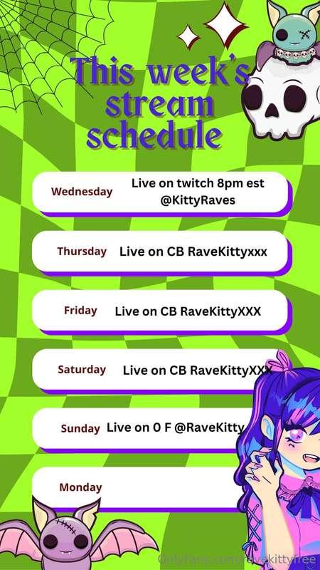 Stream schedule for this week!!!
Make sure to follow my main..