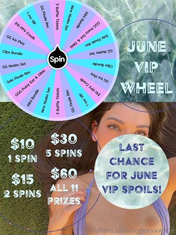 🌞 LAST CHANCE FOR VIP JUNE DEALS! ~ DON’T FORGET TO SPIN ON ..