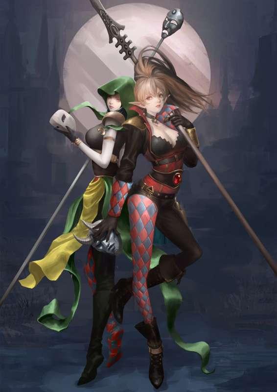 Twin Harlequins (SFW)