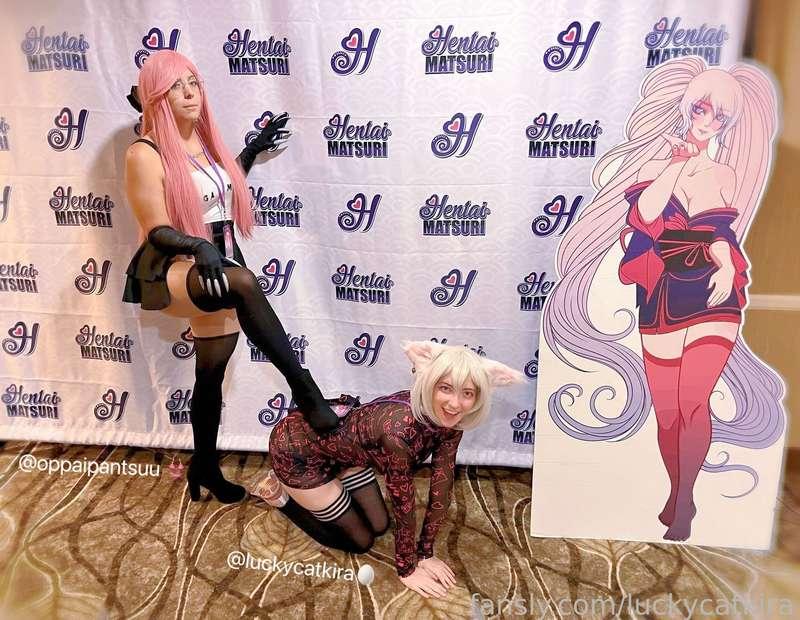 I had a great time at my first anime convention with @OppaiPantsuu 
🥰🥰🥰
#girls #anime #cosplay 