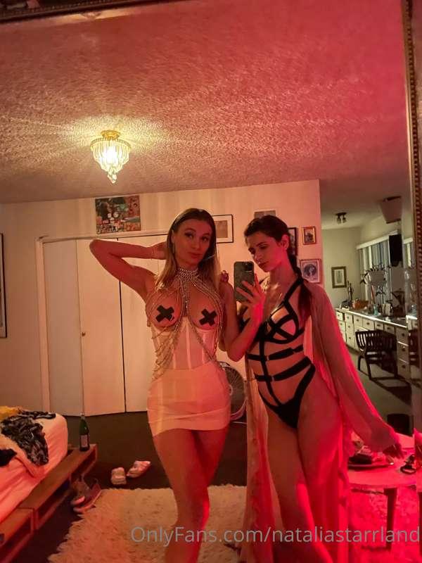 I love getting dressed up naughty with a sexy friend. 😈 Coul..