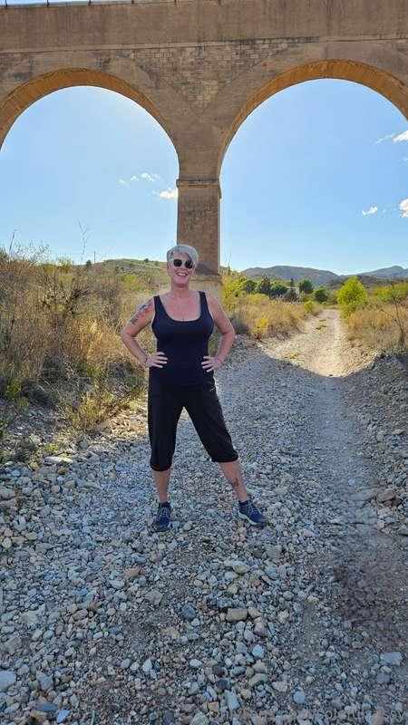Went hiking today! Sun was out feet were out and oops my tit..