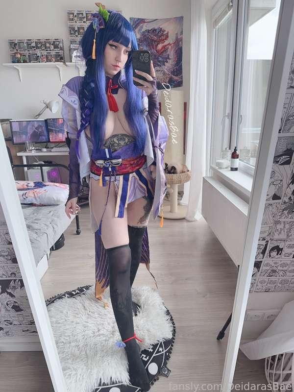 Raiden Shogun 

#cosplay #genshinimpact #raidenshogun #bigboobs #tattoos #alt 