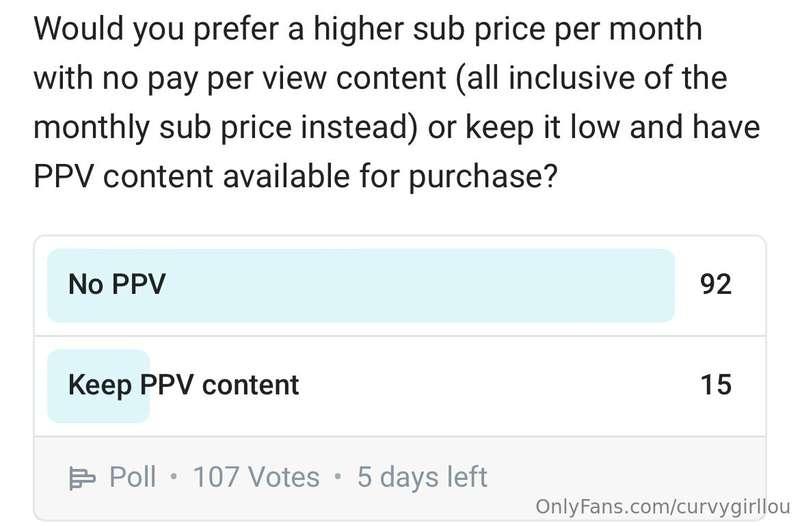 As many of you fed back to say you would prefer no PPV and h..