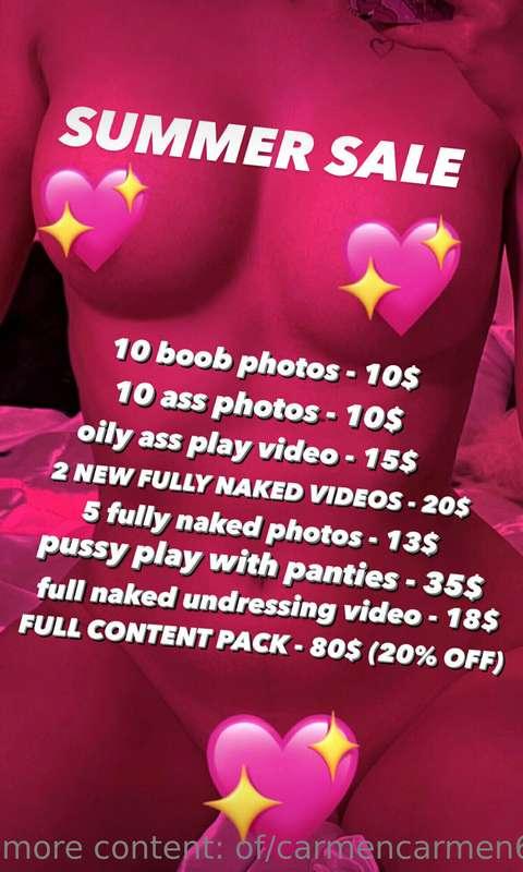 SUMMER SALE
TIP WHAT U WANNA SEE