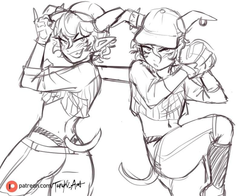 [OC] Mika plays baseball (Sketch)