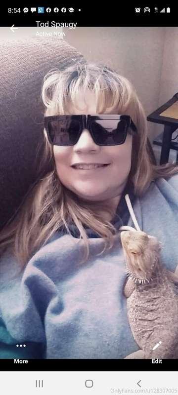 Hey all this is my Bearded dragon spike ! He likes to go out..