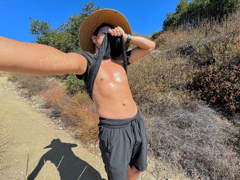 Sweaty, sweaty hike!  @https://onlyfans.com/mikeyplus/c1