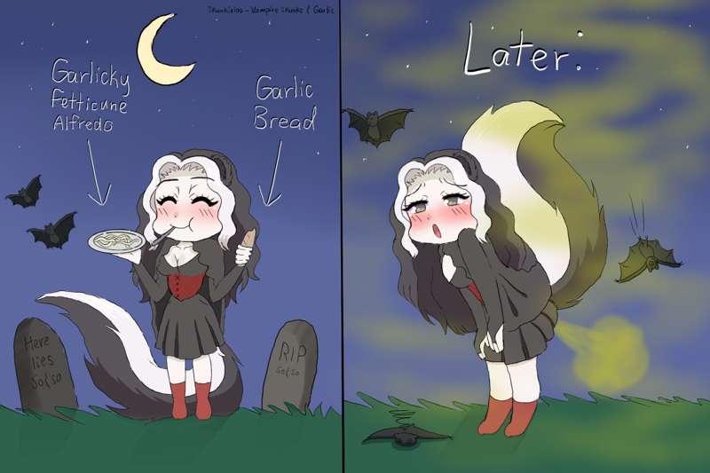 Vampire skunk + garlic