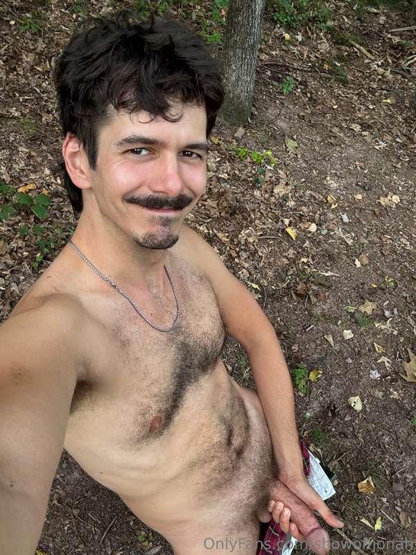 A quick break from the woods to show you my fat hairy member..