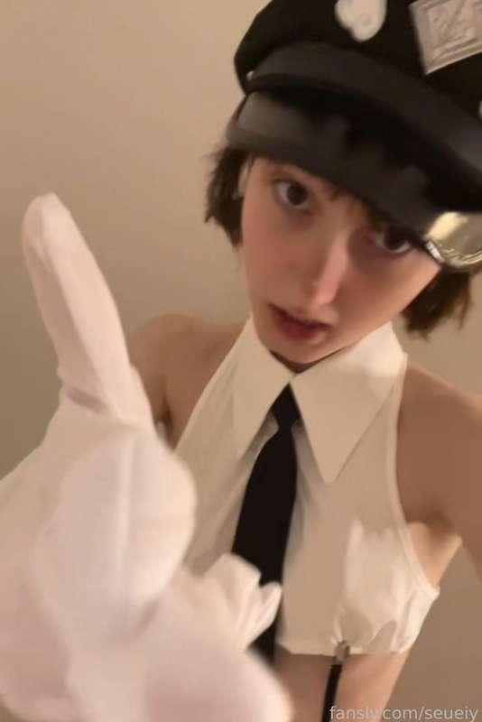 emergency!! i really love this outfit &lt;3 😉

#fyp #tiktok #cosplay #police #officer #petite #teen #barelylegal #sizequeen #girlnextdoor #cute #baddragon