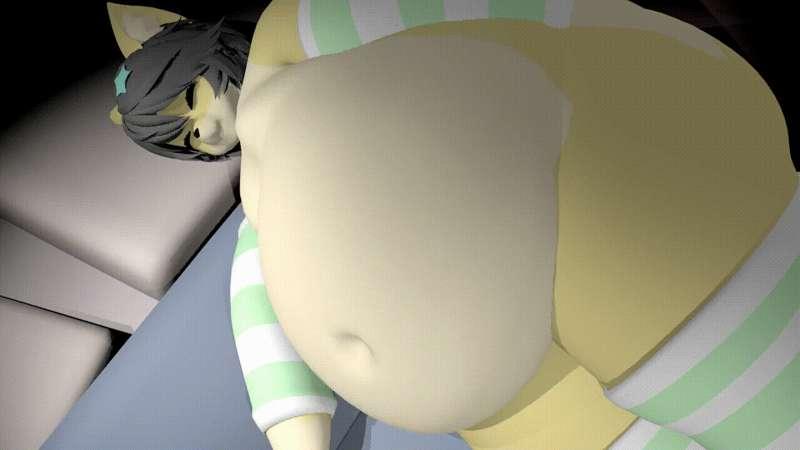 More 3D Cat sleeping Gif2