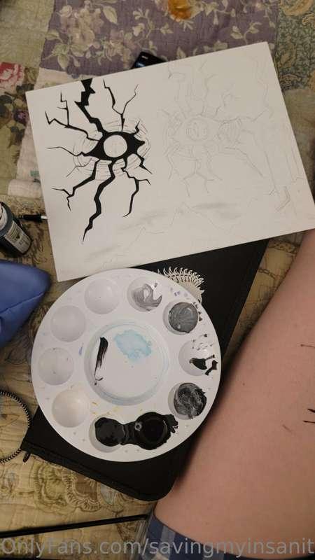 Stayed up SUPER late last night painting 😊 I miss being crea..