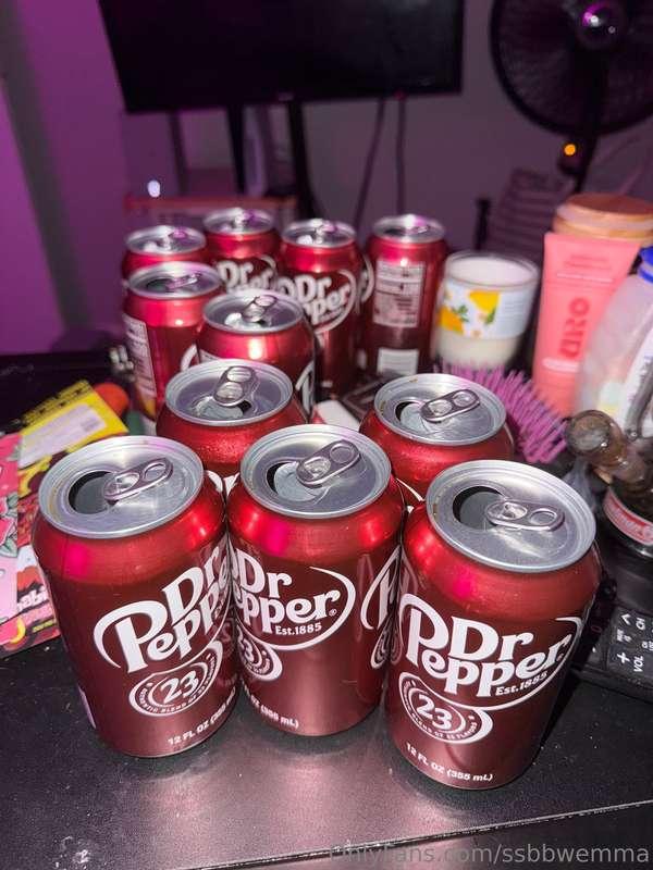 I definitely drink a lot of calories 🥵 This Dr Pepper can gr..