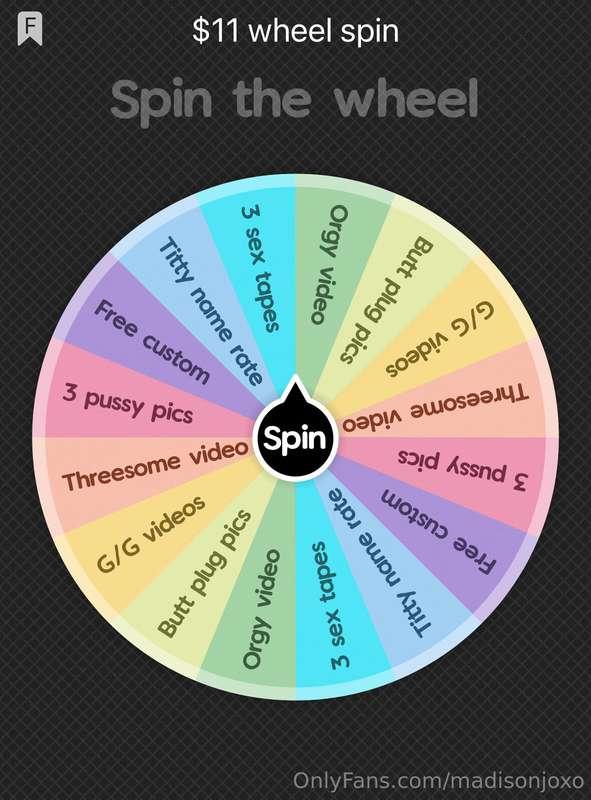  Spin the wheel‼️1 spin $113 spins $20