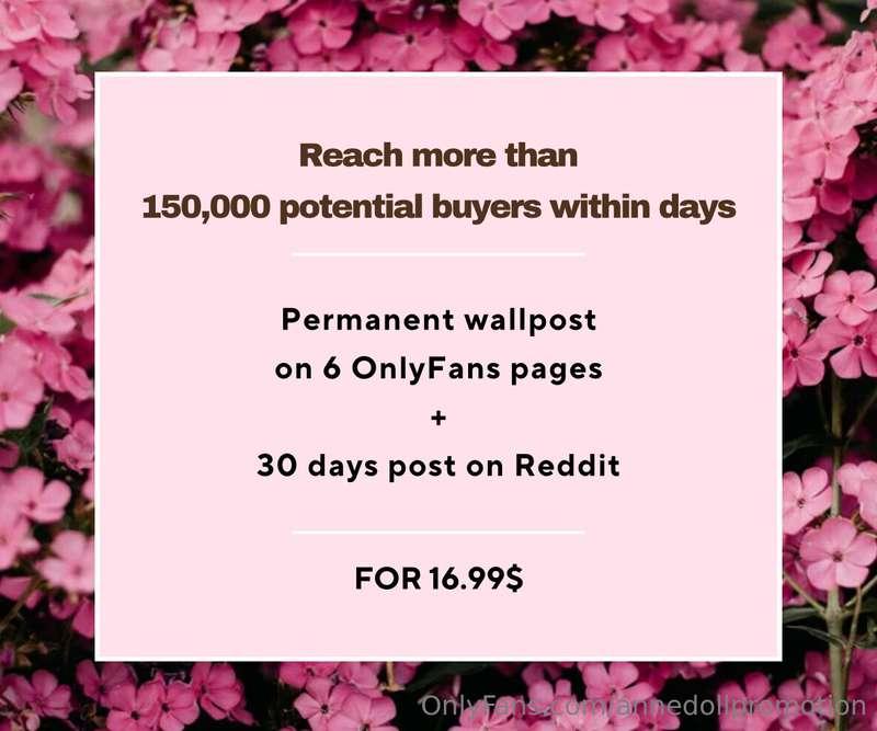 Reach more than 150,000 potential buyers within days:– Perma..