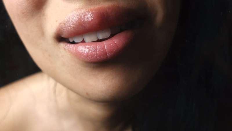 Sensual glass licking and kissing