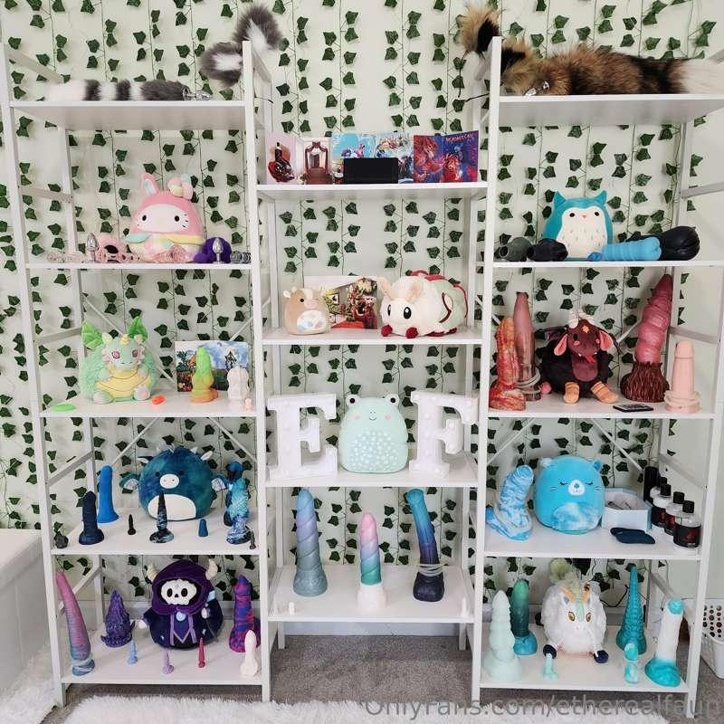 I got a new toy shelf! I ran out of space on my other displa..