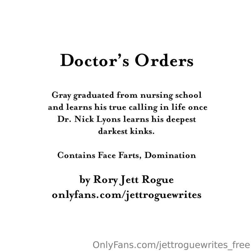 One of you purchased the regular "Doctors Orders" and became..
