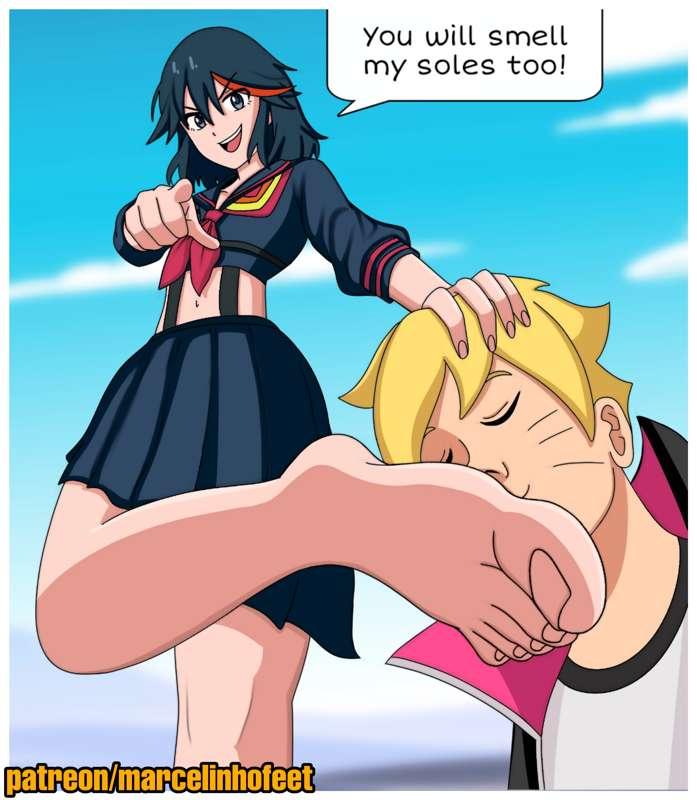 Crossover Feet 8 - Ryuko Matoi and Boruto