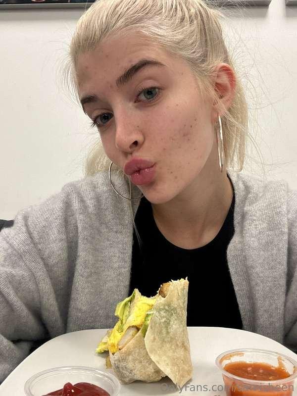 eating breakfast, how about u?