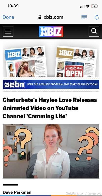 OMG 😱😱😱 XBIZ did an article on one of the interviews I did f..