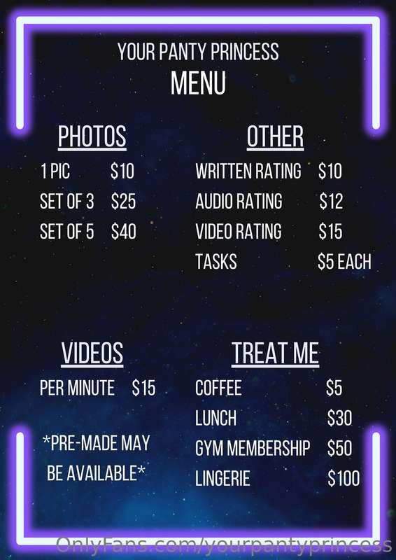 I've updated my tip menu so it's a little easier to read 😊