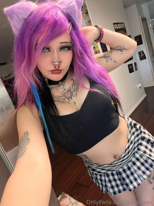 dm me to find out if im wearing panties under my skirt hehe ..