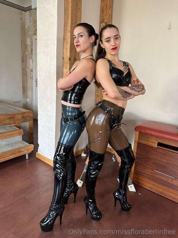 Could you handle two latex and PVC clad Mistresses? My new v..