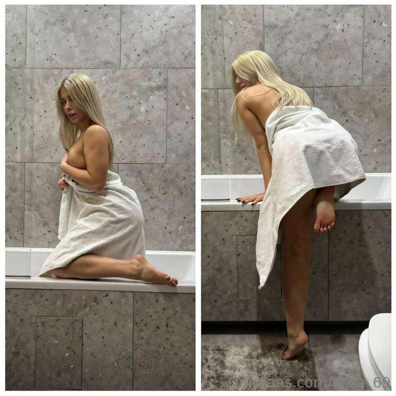 Pull off that towel. 😈😈 To fuck this slutty bitch in her wet..