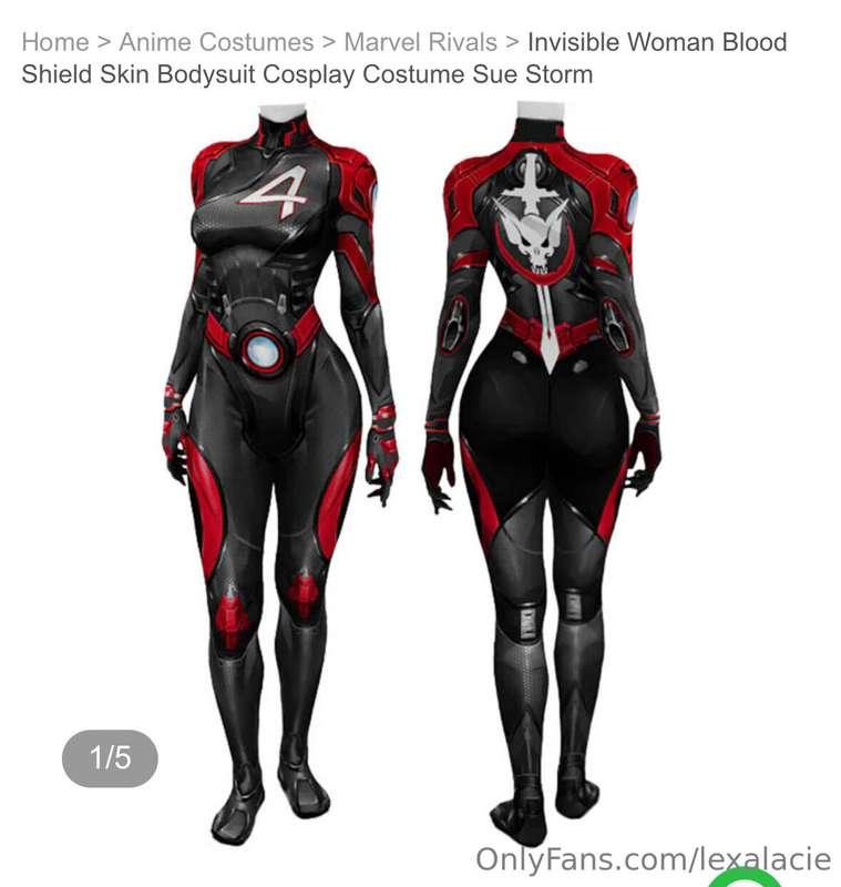 fundraiser for me to do a goth invisible woman cosplay🖤 this..